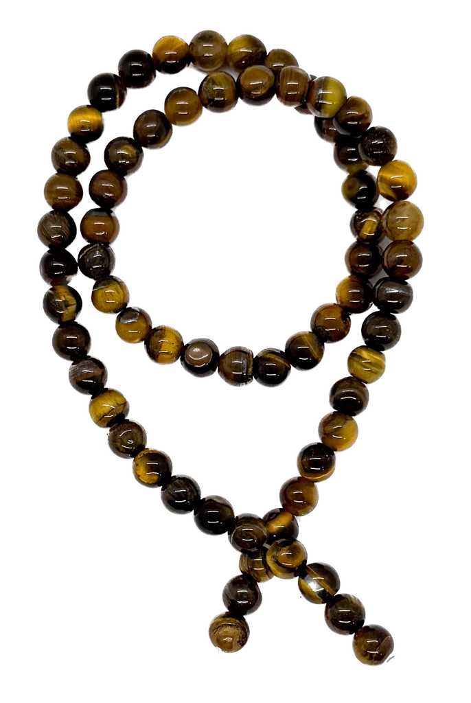 Bolita ojo de tigre 6mm x tira 