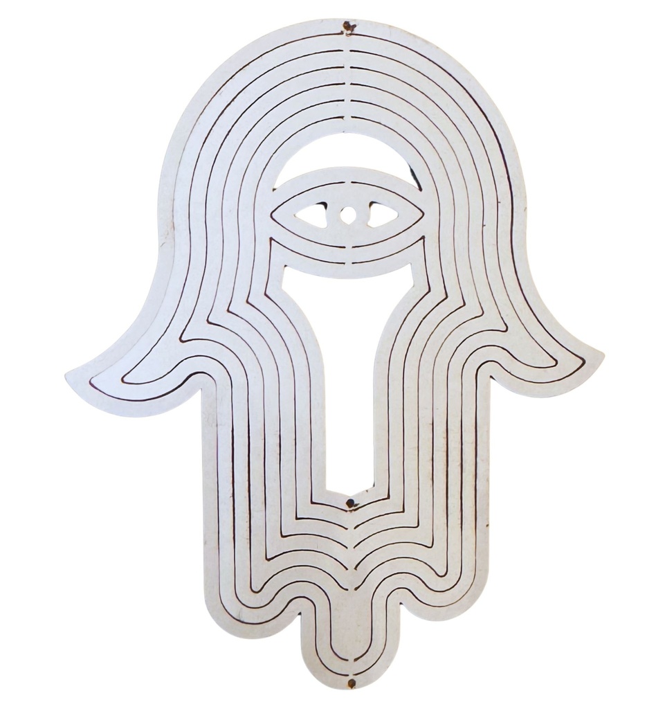 Mandala viento acero inoxidable hamsa 10cm 