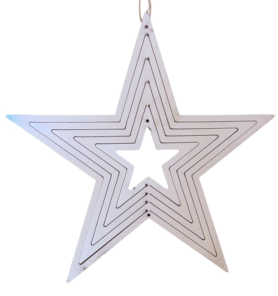 Mandala viento acero inoxidable estrella 10cm