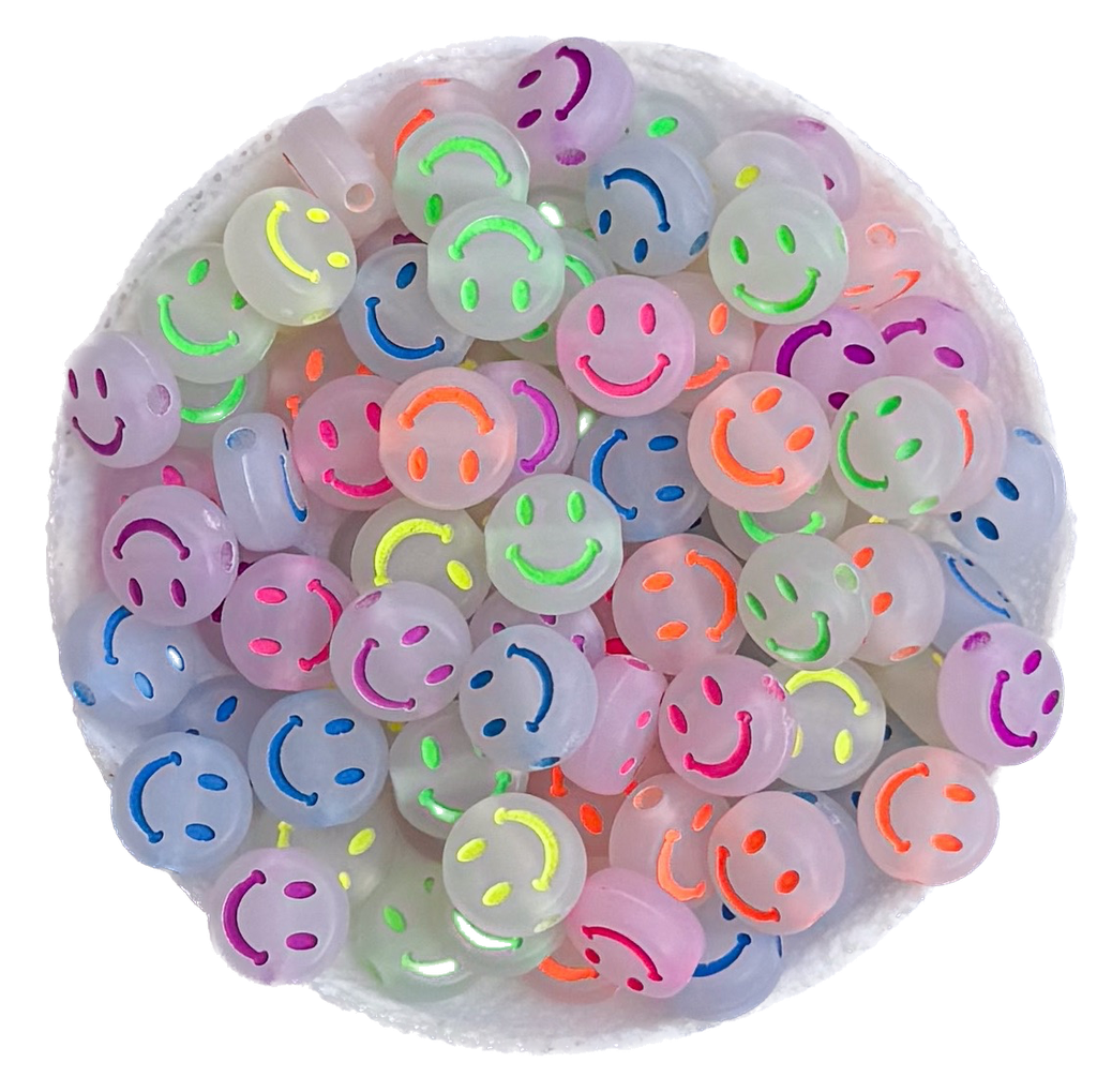 Plástico Smile plano 7mm luminosos fluor x 10 gr. 