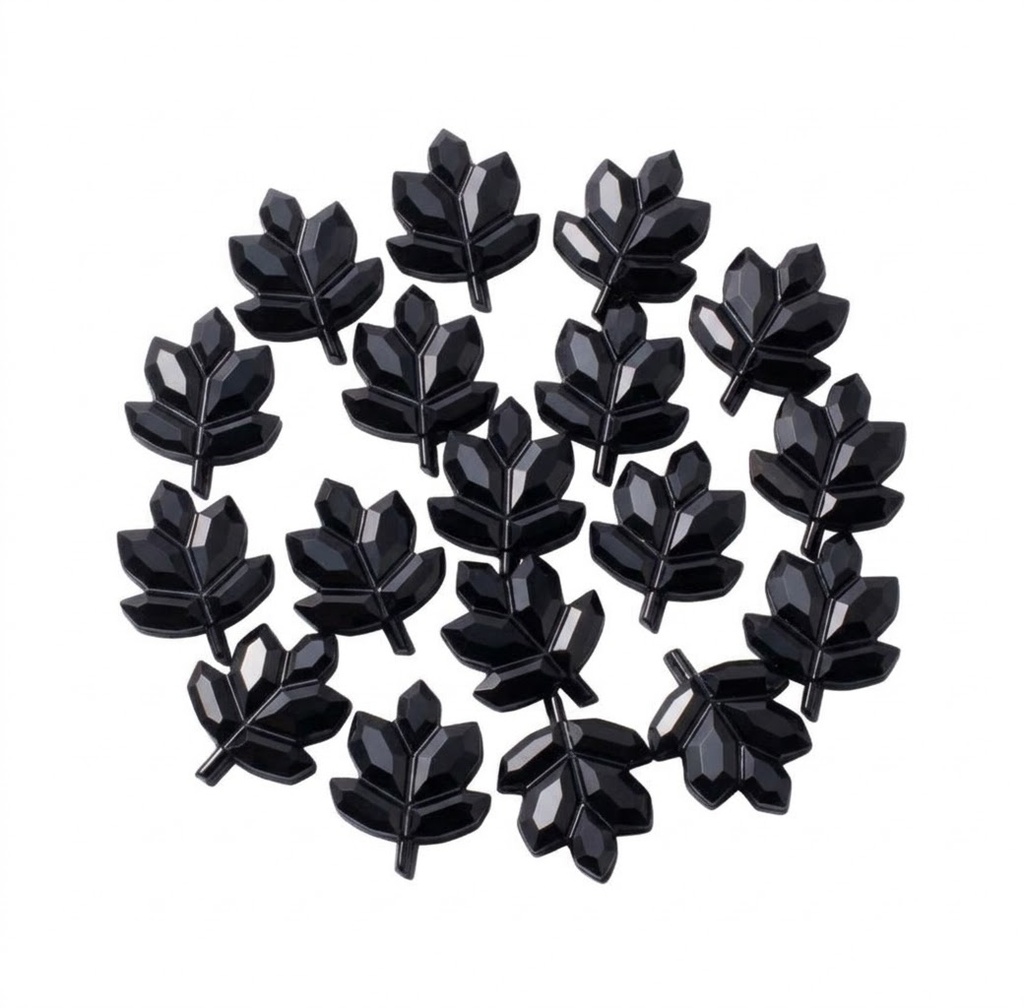 Gema acrílica hoja Mod3 18x23mm negro x 20 un.   