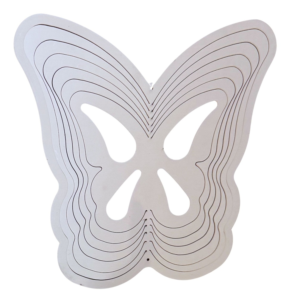 Mandala viento acero inoxidable mariposa 10cm