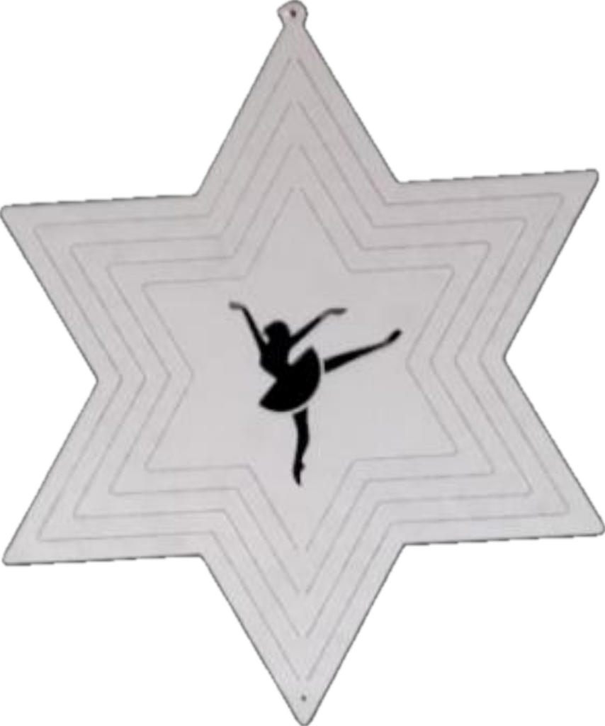 Mandala viento acero inoxidable bailarina 15cm