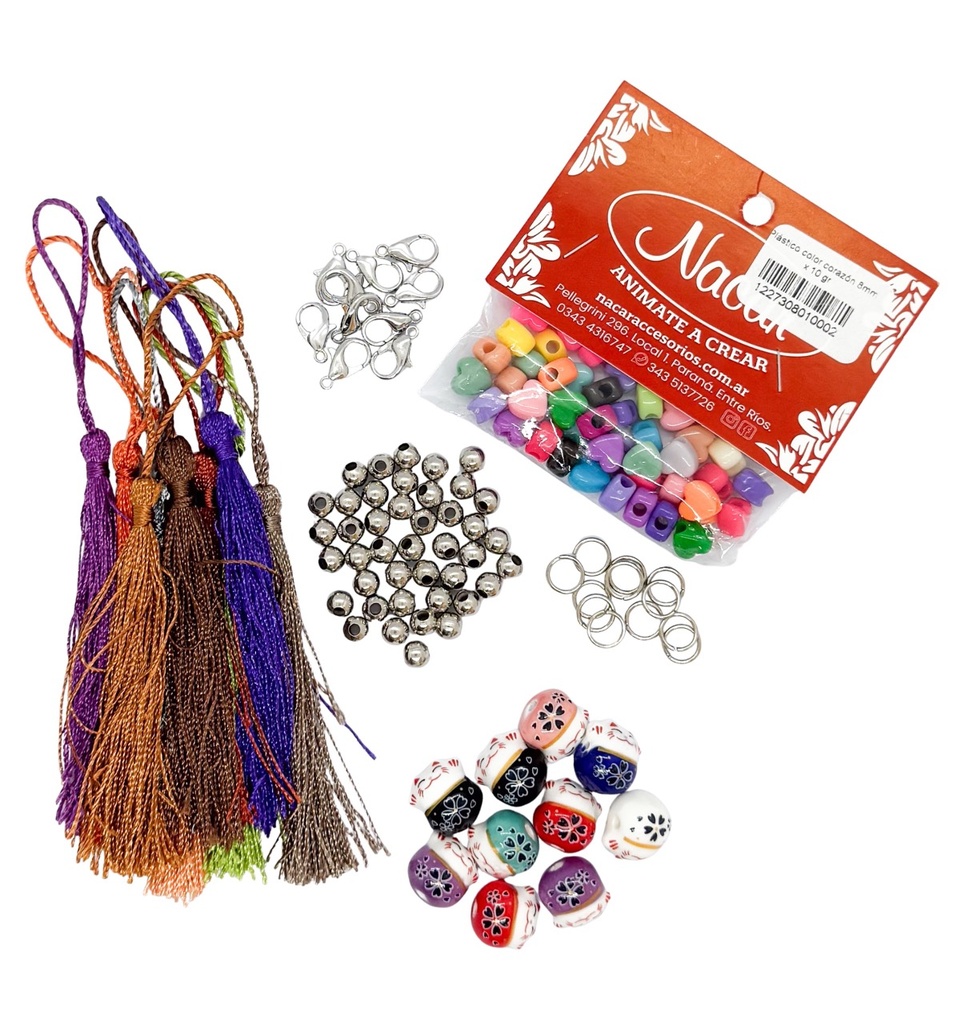 Set Llavero Gatito c/fleco multicolor