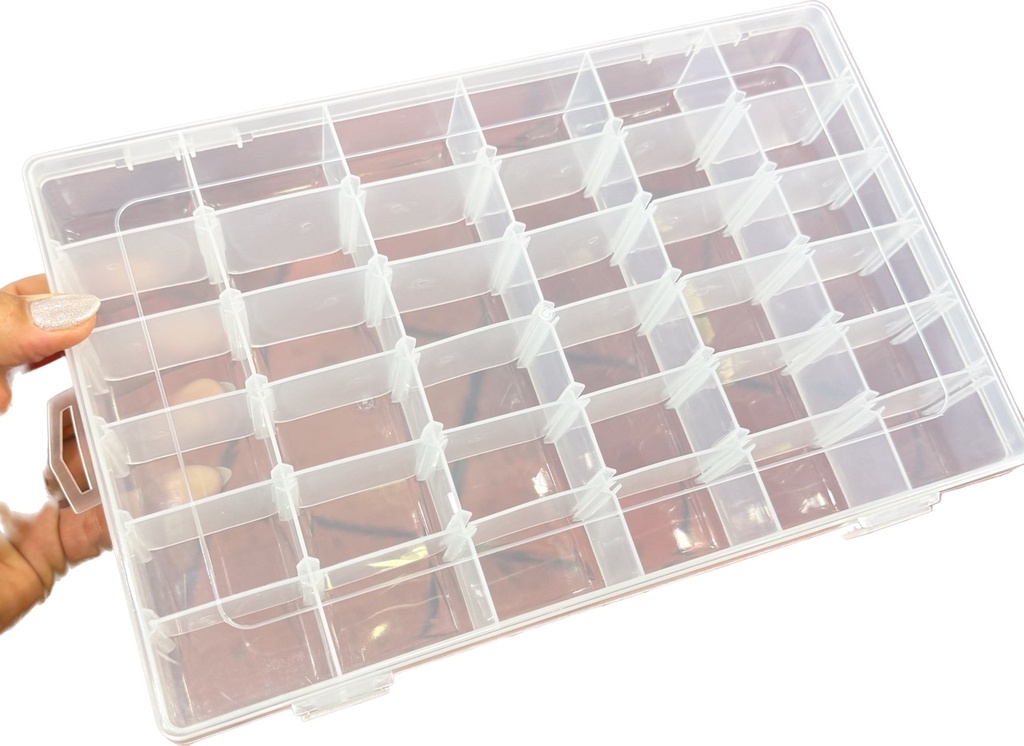 Caja organizadora rectangular 27x17x4mm 36 div.