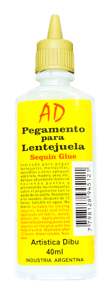 Pegamento p/lentejuela AD 40 ml.