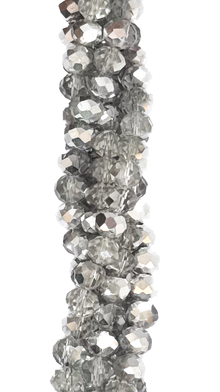 Cristal de roca 6mm plata bicolor (GE)