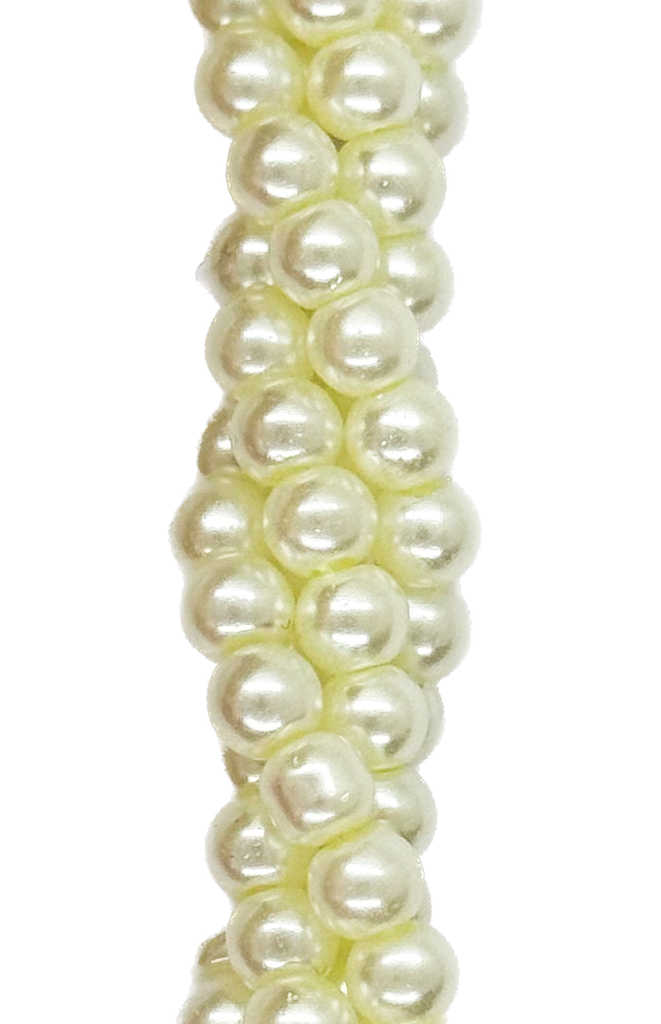 Perla vidrio perlada 4mm natural x tira  