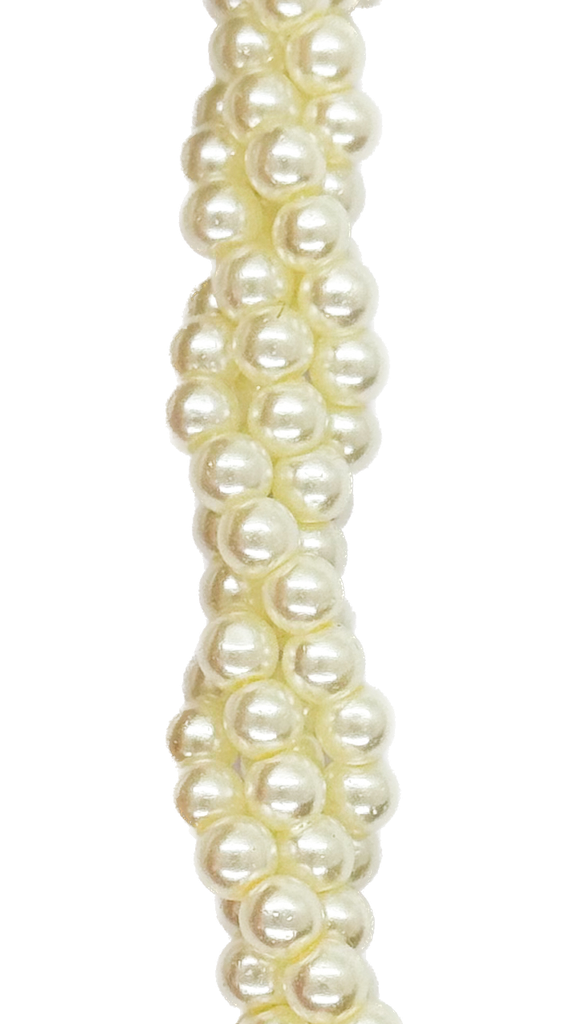 Perla vidrio perlada 3mm natural x tira   