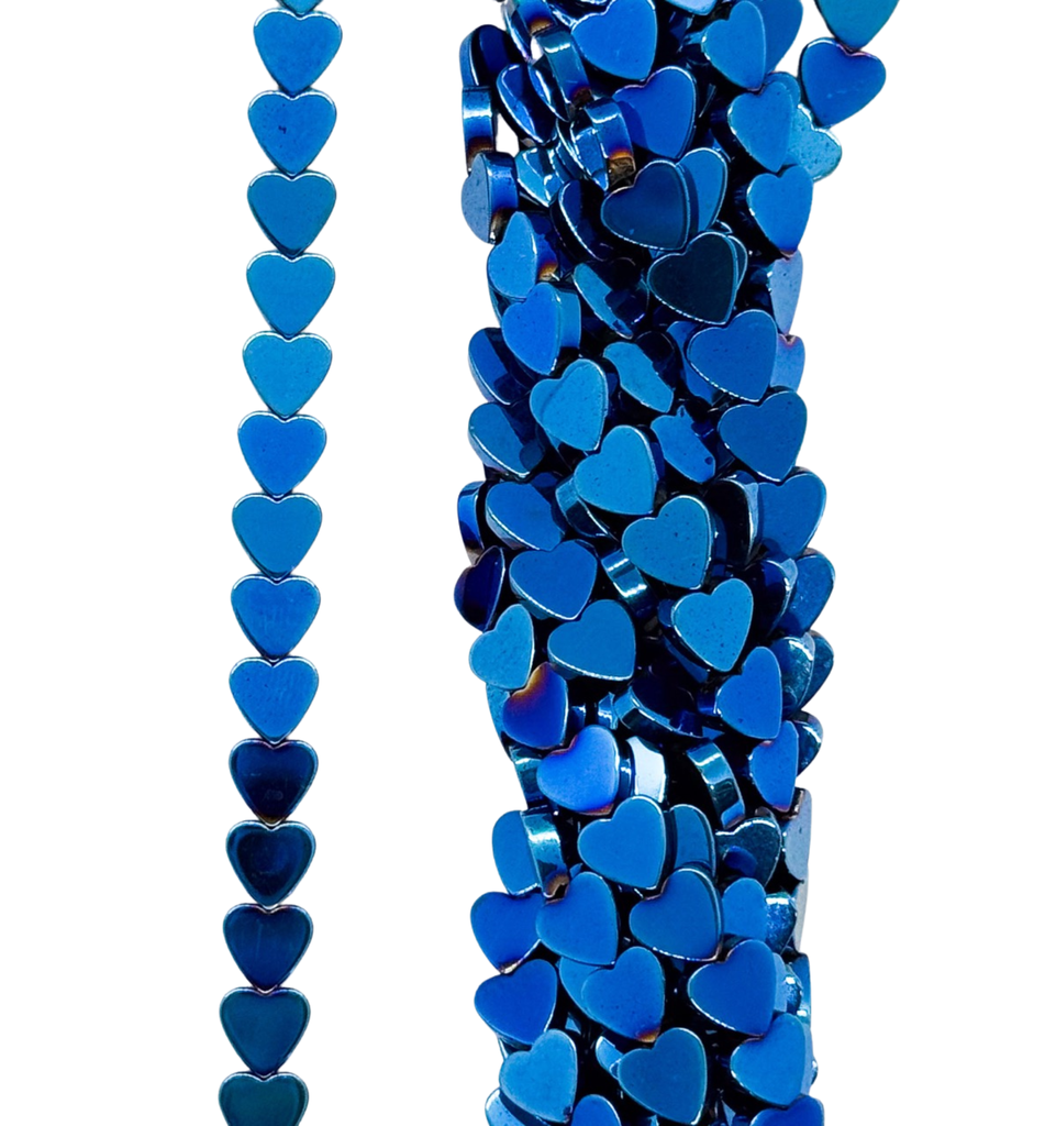 Hematites corazón 6mm color #010 x tira