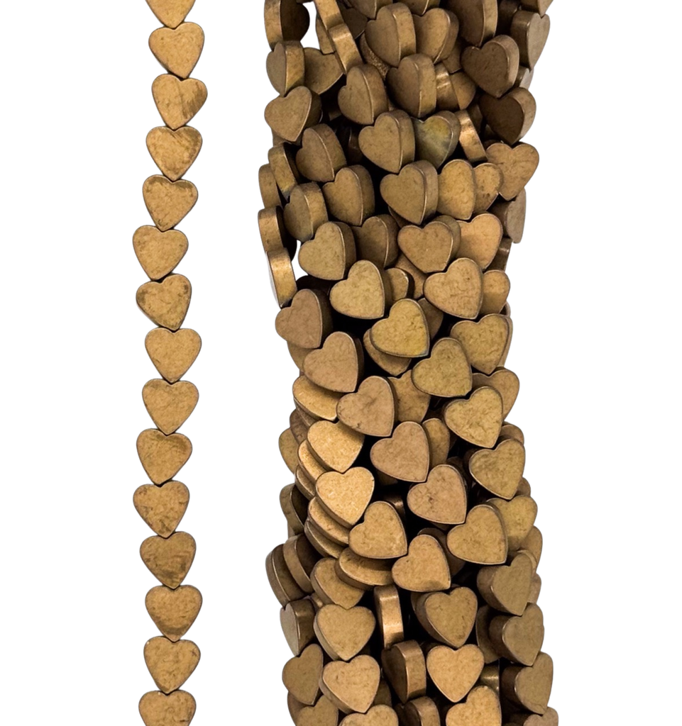 Hematites corazón 6mm color #007 x tira 