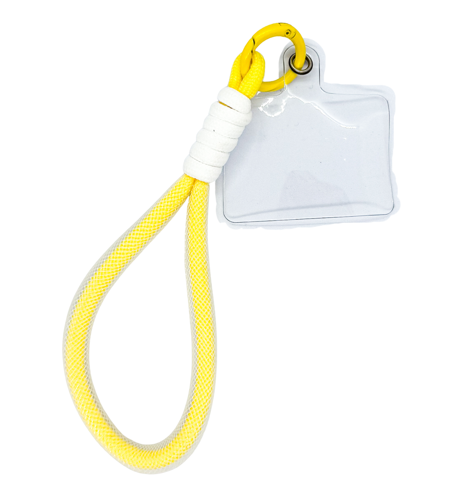 Strap/Llavero tira celular 15cm amarillo x 1 un. 