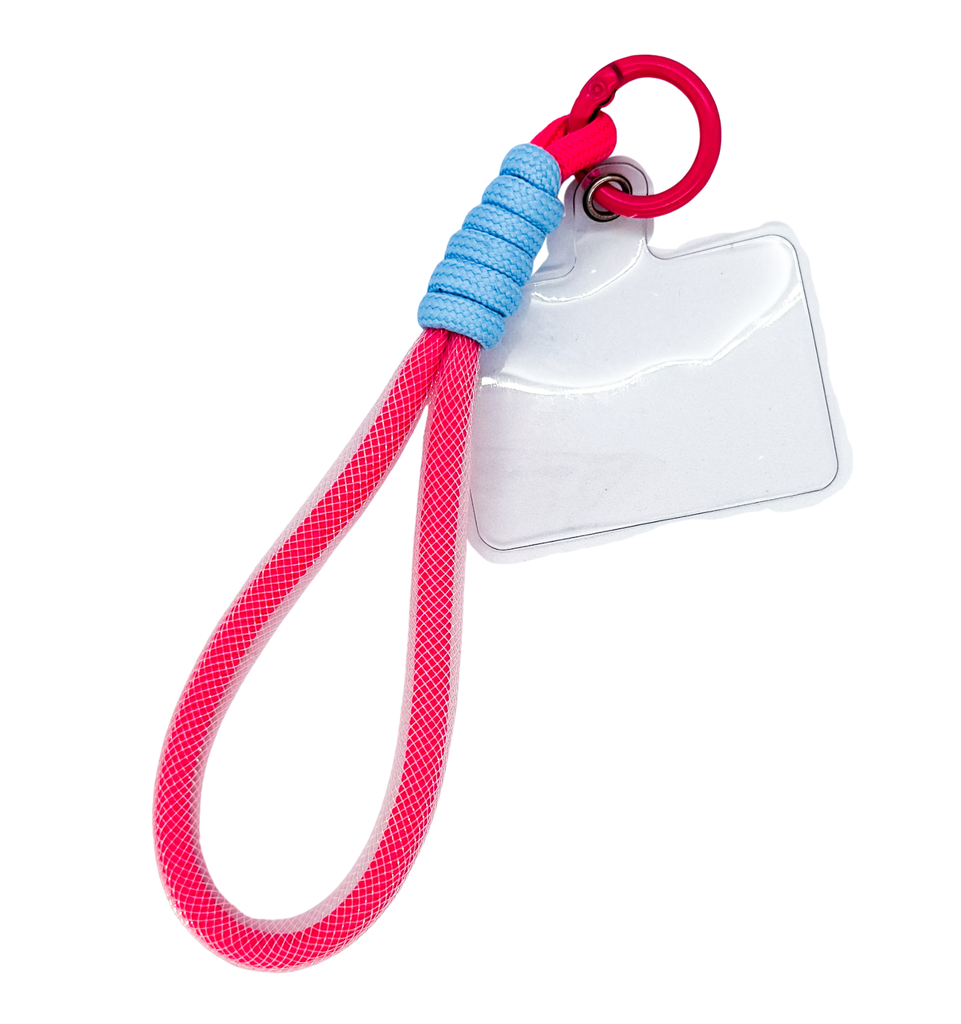 Strap/Llavero tira celular 15cm fucsia x 1 un.   