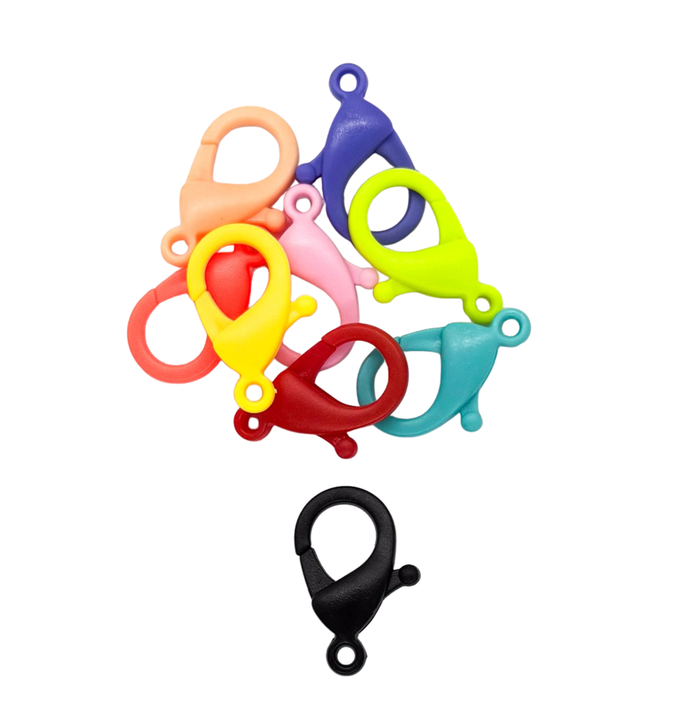 Mosquetón plástico 25mm surtido color 