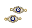 Dije fundición ojo turco oval c/strass x 1 un. (2)