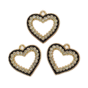 Dije fundición corazón grande c/strass x 2 un. (2)