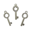 Dije fundición llave c/strass x 1 un.  (1)