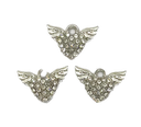 Dije fundición corazón alas c/strass x 1 un. (1)