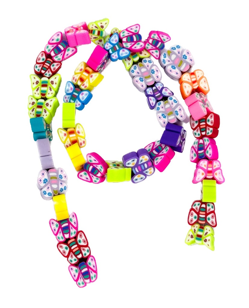 Tira de fimo mariposas x 40un  