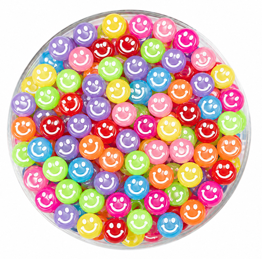 Plástico smile plana 7mm transparente color c/blanco x 10gr 