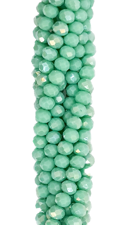 Cristal de roca 4mm verde agua opaco tornasol (GC)