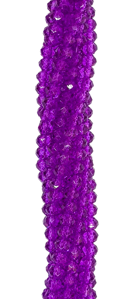 Cristal de roca 4mm violeta oscuro transparente 