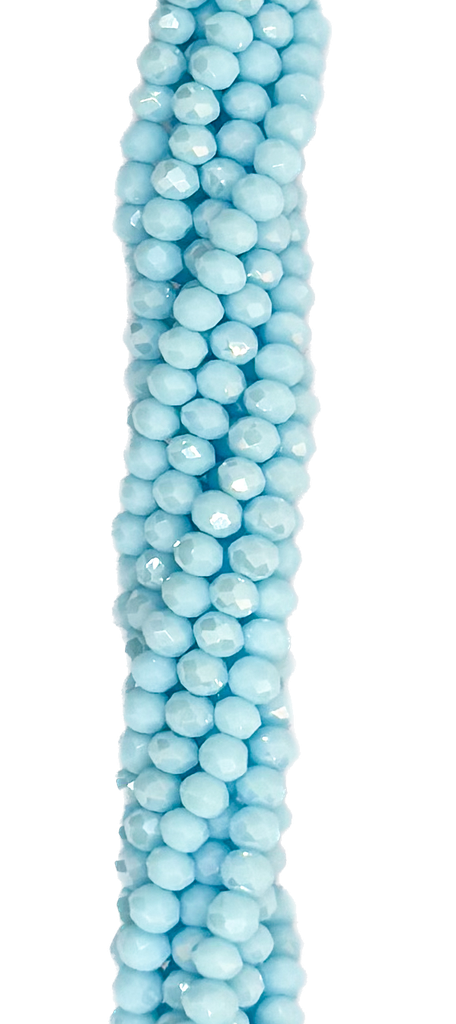 Cristal de roca 4mm celeste opaco tornasol