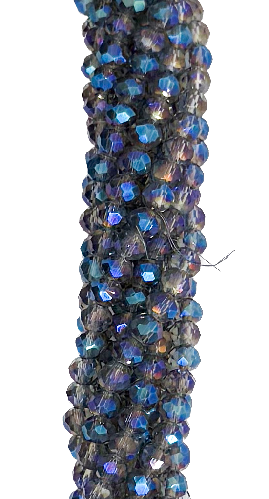 Cristal de roca 4mm azulado tornasol 