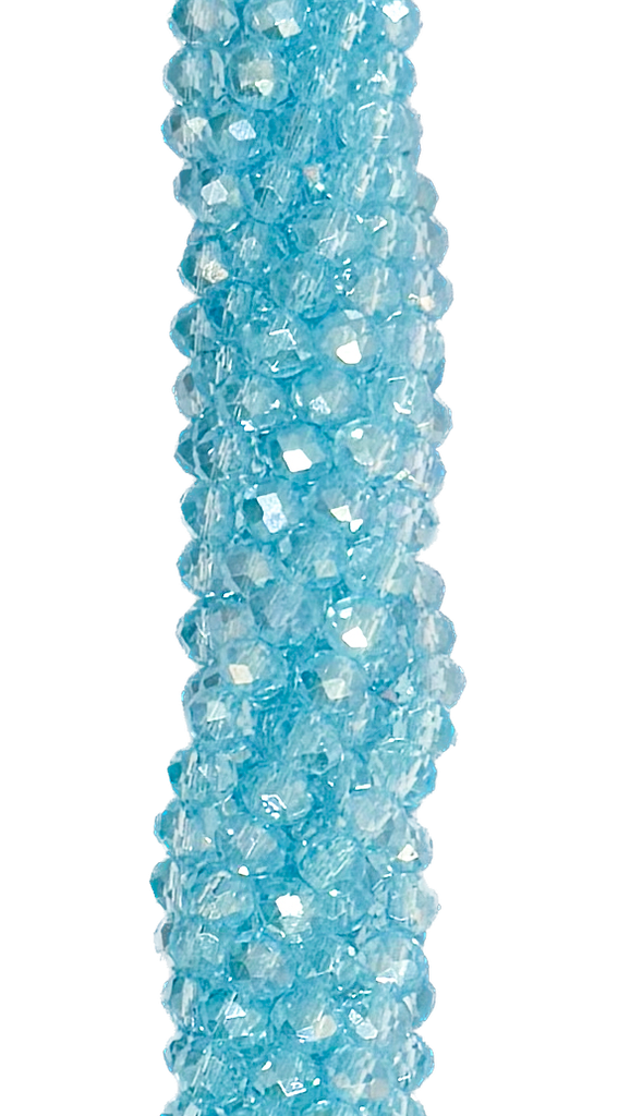 Cristal de roca 4mm celeste transparente tornasol 