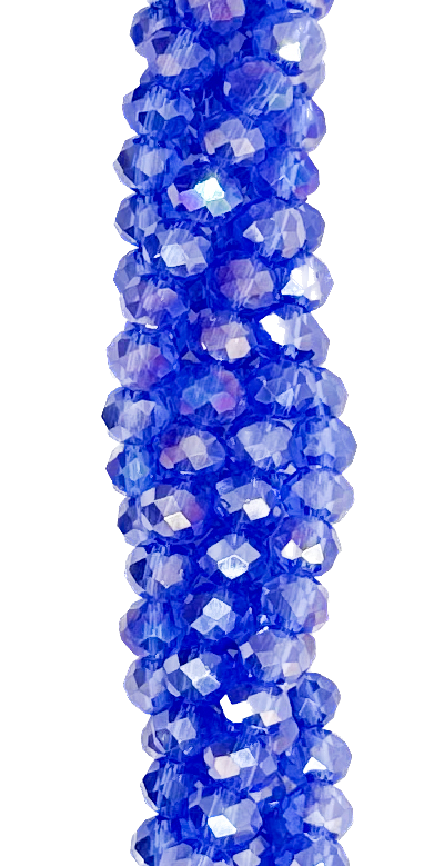 Cristal de roca 6mm azúl transparente tornasol (GB)