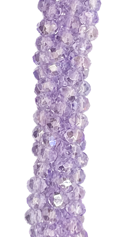 Cristal de roca 6mm lila bebe transparente (GE)