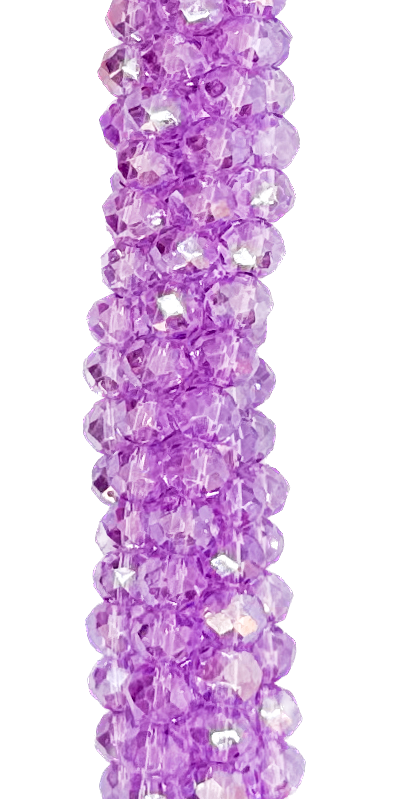 Cristal de roca 6mm lila transparente