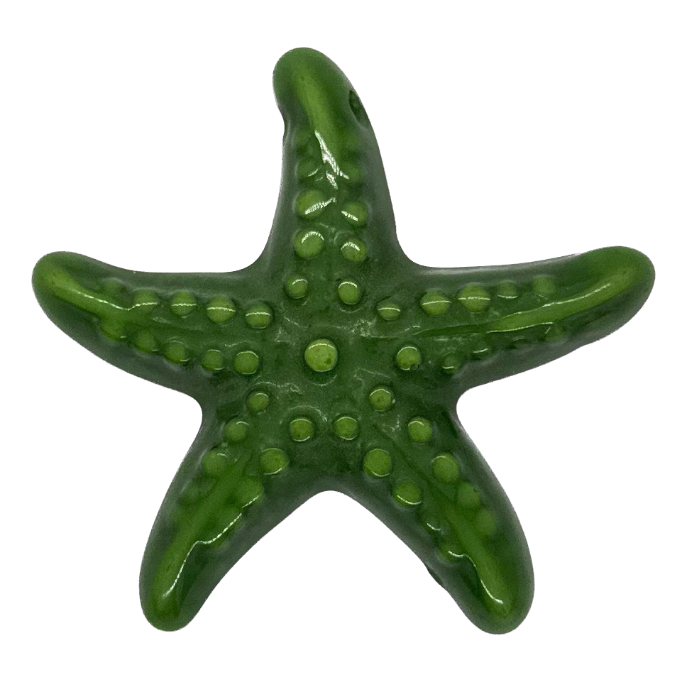Estrella de Mar resina (mod 2) verde x 1un