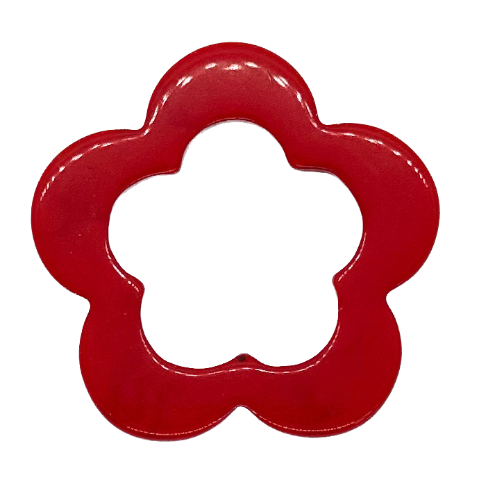 Flor resina roja x 1un  