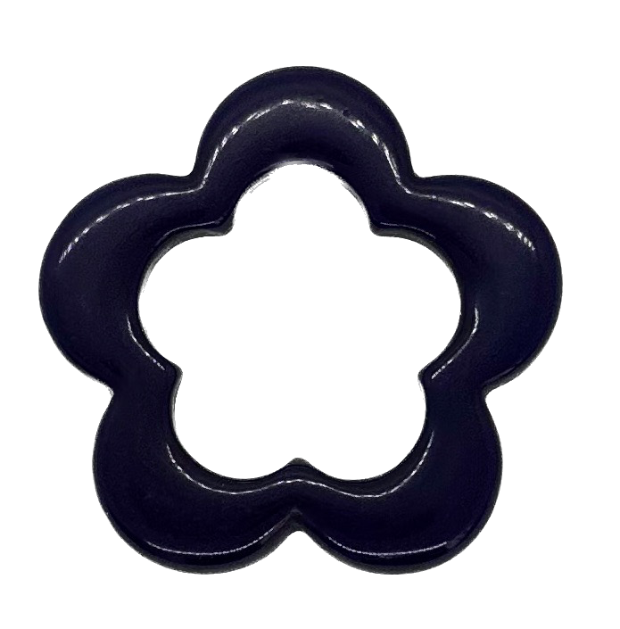 Flor resina azul marino x 1un  