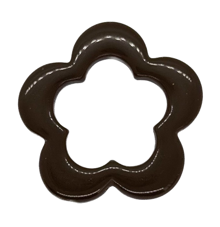 Flor resina marrón x 1un 