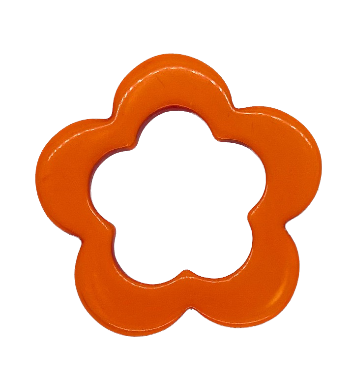 Flor resina naranja x 1un  