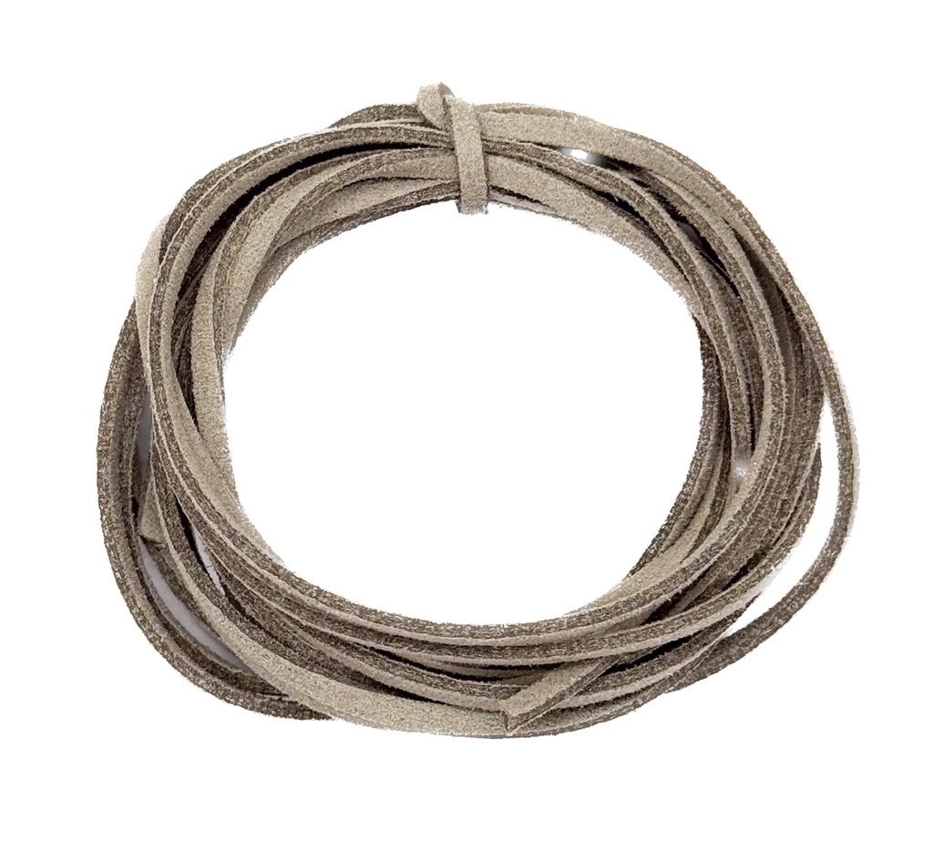 Cordón gamuza 3mm gris claro