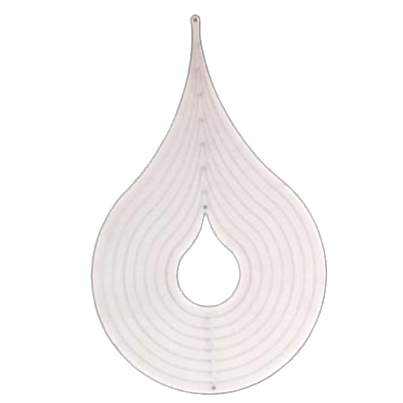 Mandala viento acero inoxidable Gota 24x15mm