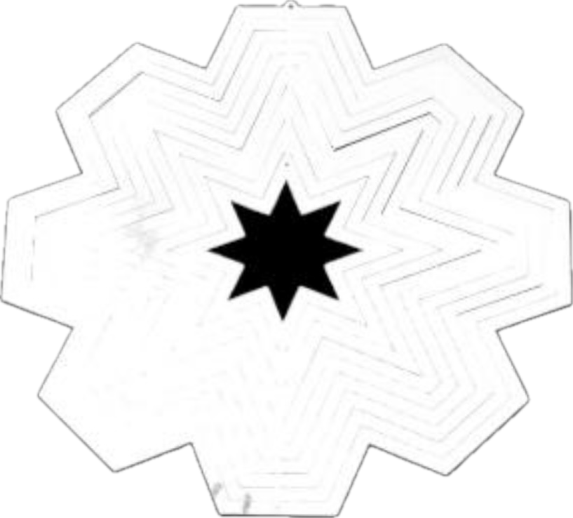 Mandala viento acero inoxidable octogono 20cm  