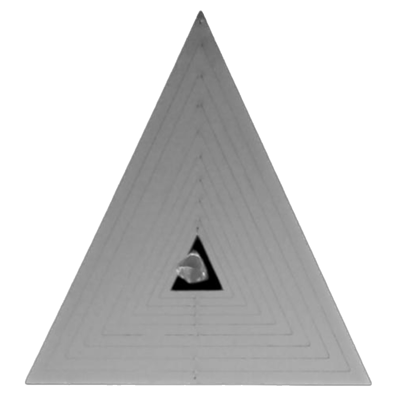 Mandala viento acero inoxidable Triángulo 9,5x8cm 