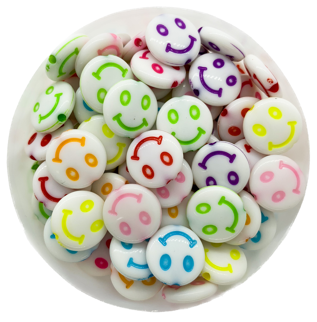 Plástico smile pastilla blanco c/color 14mm x 10gr.