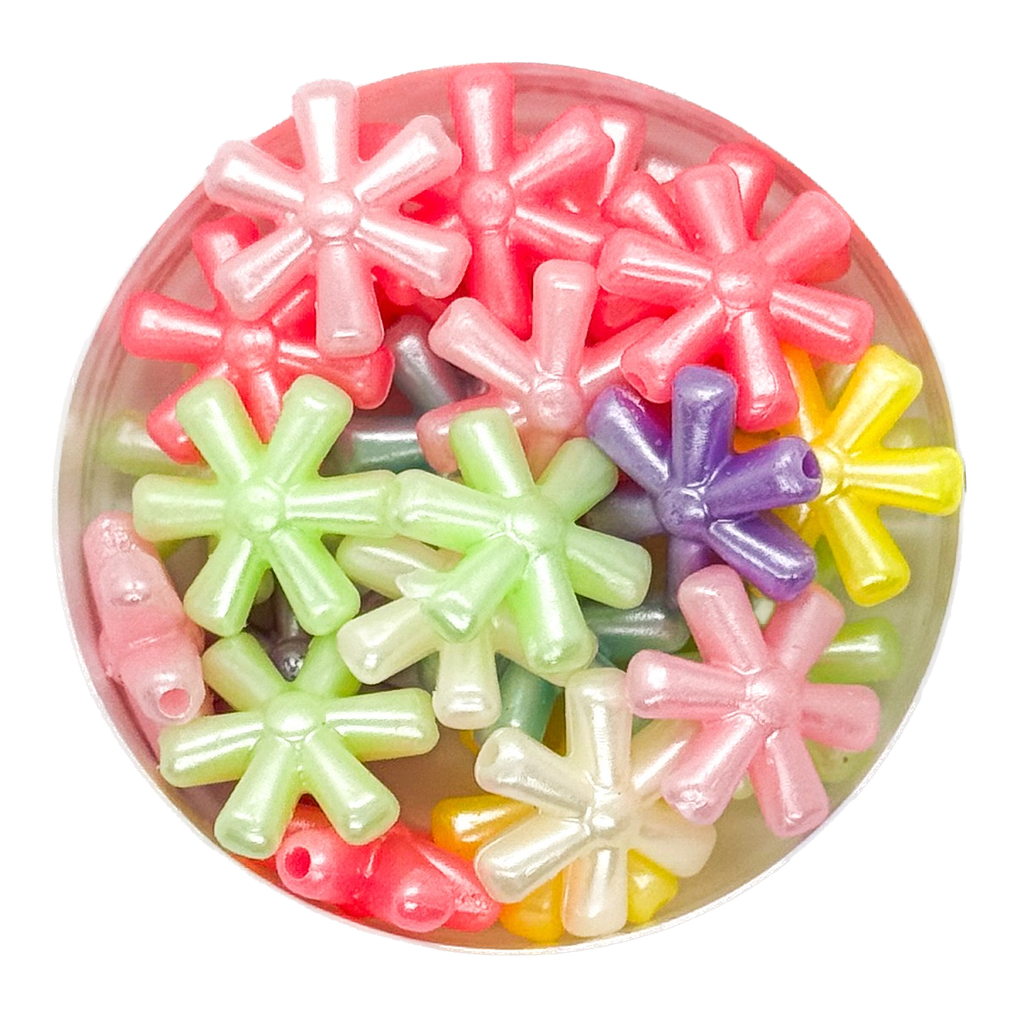  Plástico infantil pastel brillo flor #1 x 10gr.    