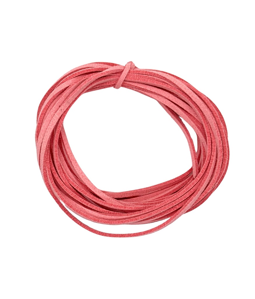 Cordón gamuza 3mm rosa