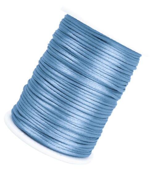 Cordón de seda celeste 2mm