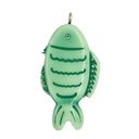 Pez resina labrado c/pitón verde x 1un   