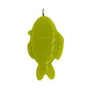 Pez resina labrado c/pitón verde manzana x 1un  