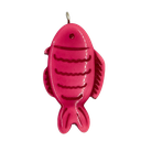 Pez resina labrado c/pitón fucsia x 1un   