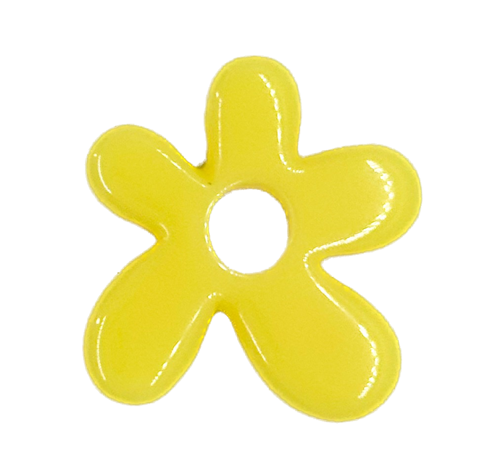 Flor resina (mod 1) amarillo x 1un  