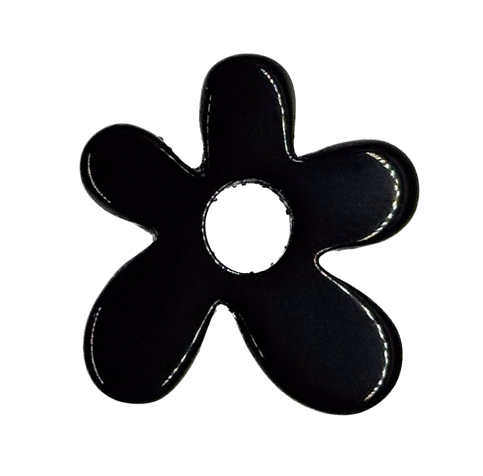 Flor resina (mod 1) negra x 1un 
